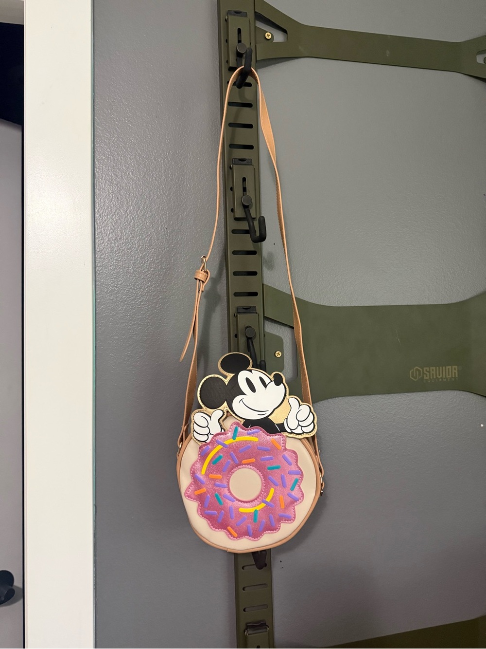 Disney Pink Donut Mini Crossbody with Mickey Detail